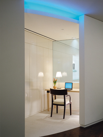 Water Quadrant Main Reception Area, Semi-enclosed Phone Room