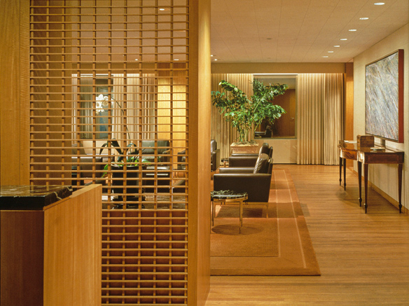 Reception Desk with View Toward Main Reception Waiting Area