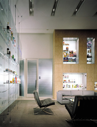 Main Lobby Seating and Display Areas with View to Conference Rooms