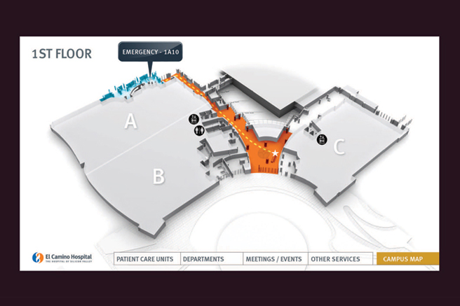 Digital Wayfinding Display of Destination Path